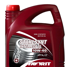 FAVORIT STAHLSYNT Intellect SL SAE 10W-40 API SL/CF /Масло моторное полусинтетическое универсальное всесезонное  5л (БЕЛАРУСЬ)