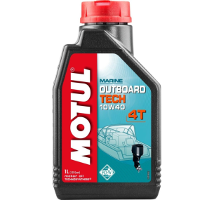 112751 Масло Motul Outboard Tech 4T 10W40 моторное полусинтетическое для четырехтактных подвесных двигателей лодочных моторов, 1 литр
