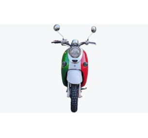 Скутер VMC RETRO BY49QT-2A 49 cм3 Серия N1500, сигнализация, кофр, 220911 RED/WHITE/GREEN