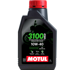 113542 Масло Motul 3100 GOLD 10W40 4T моторное, полусинтетическое для четырехтактных двигателей мотоциклов, 1 литр, страна происх. ВЬЕТНАМ