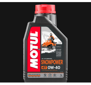 Масло Motul SNOWPOWER 4T 0W40 моторное 100% синтетическое для четырехтактное двигателей снегоходов, 1 литр, страна происх. Германия