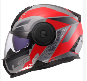 МОТОЦИКЛЕТНЫЙ ШЛЕМ LS2 FF902 SCOPE II OXYD GREY RED-06 (XL)