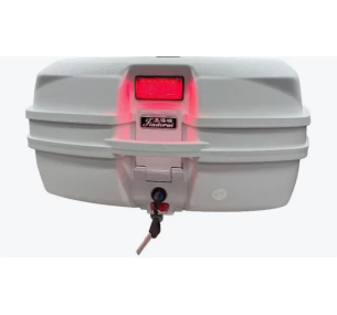 Багажник-кофр для мотоцикла AVM 698 белый LED