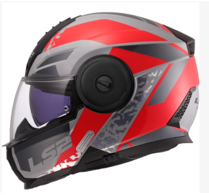 МОТОЦИКЛЕТНЫЙ ШЛЕМ LS2 FF902 SCOPE II OXYD GREY RED-06 (L)
