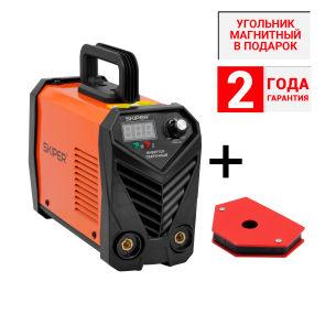 Инвертор сварочный SKIPER ММА-2600-7 + Угольник магнитный для сварки 11,5кг SKIPER JW-D25 (Комплект) страна происхождения-Китай;