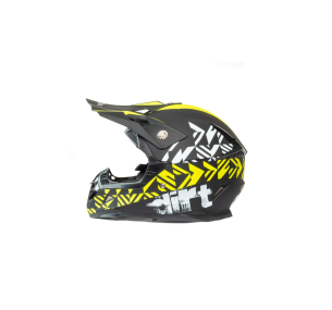 Шлем мото кроссовый Hizer 211 (M) #2 black/green (подростковый)
