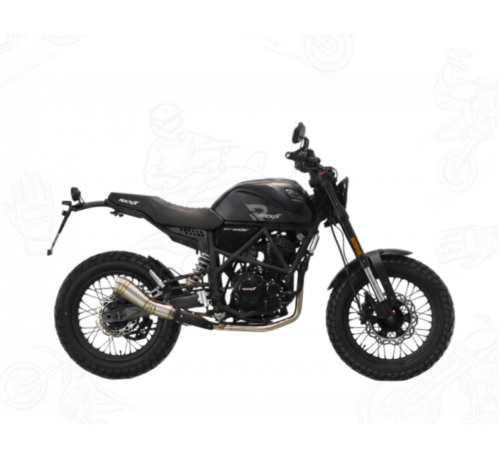 Новый дорожный мотоцикл ROCKOT SCRAMBLER (черный глянцевый) VIN:R1FPDNLT0T0E37237