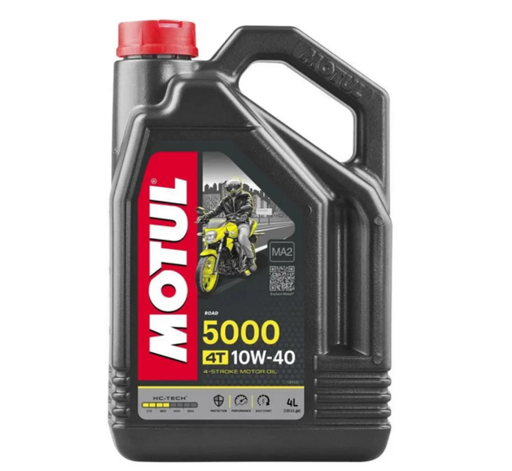 104056 Масло моторное Motul 5000 10W40 4T, получинтетическое 4 л. для мотоциклов