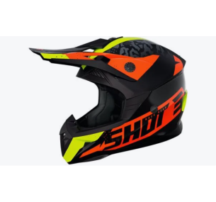 Шлем кроссовый SHOT PULSE AIRFIT (черный/Hi-Vis желтый/оранжевый глянцевый, XL, A07-21D1-C02-11)