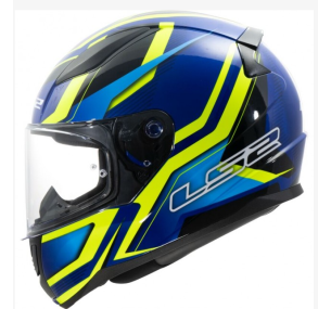 Мотоциклетный шлем LS2 FF353 RAPID II FLITZ H-V YELLOW BLUE-06 (L)