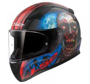 Мотоциклетный шлем LS2 FF353 RAPID II ZOMBIE BLACK RED-06 (L)