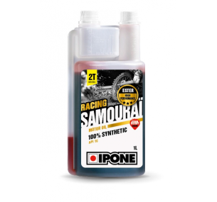 800090 Масло IPONE Samourai Racing клубника моторное, 100% Synthetic with Ester для двухтактных двигателей мотоциклов,1 литр