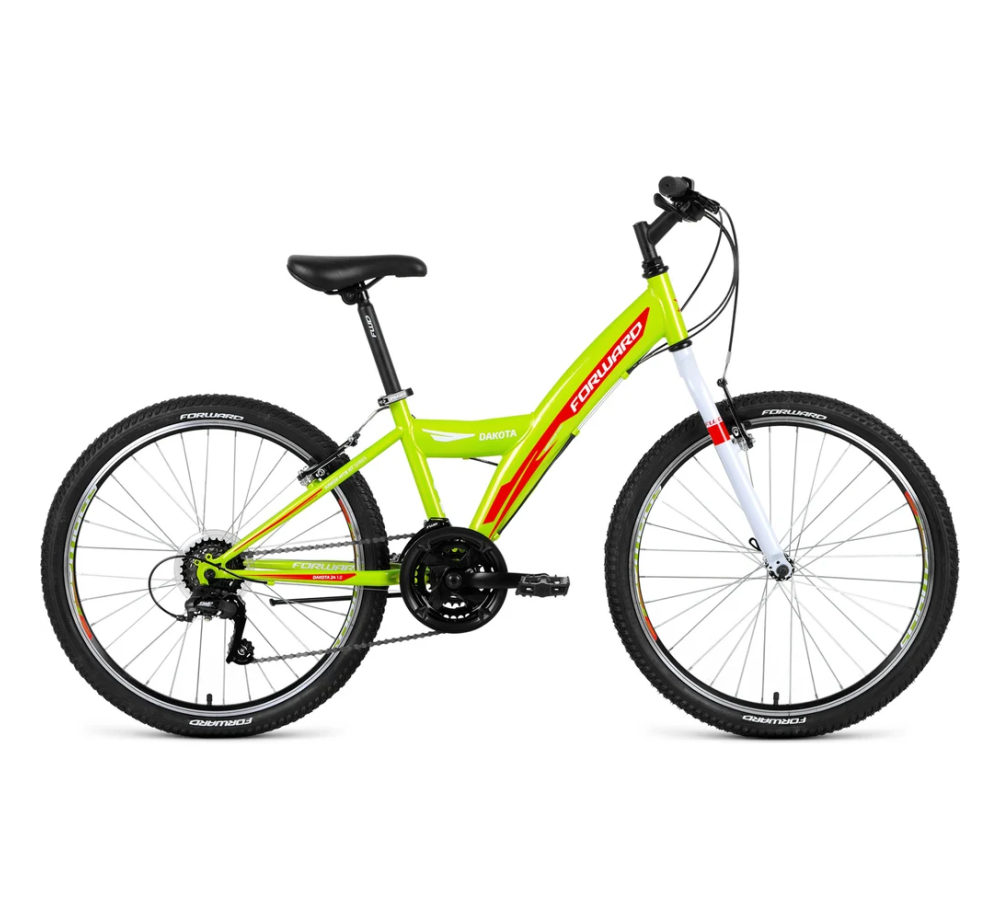 Велосипед FORWARD DAKOTA  24 1.0 (24" 18ск)  зеленый/красный  /RBКW91N4P003
