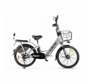 Велогибрид GREEN CITY e-ALFA new Серебристый-2152