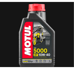 104054 Масло Motul 5000 10W40 4T  моторное,полусинтетическое для четырехтактных двигателей мотоциклов, 1 литр 
