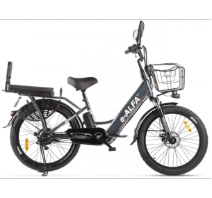 Велогибрид GREEN CITY e-ALFA Fat темно